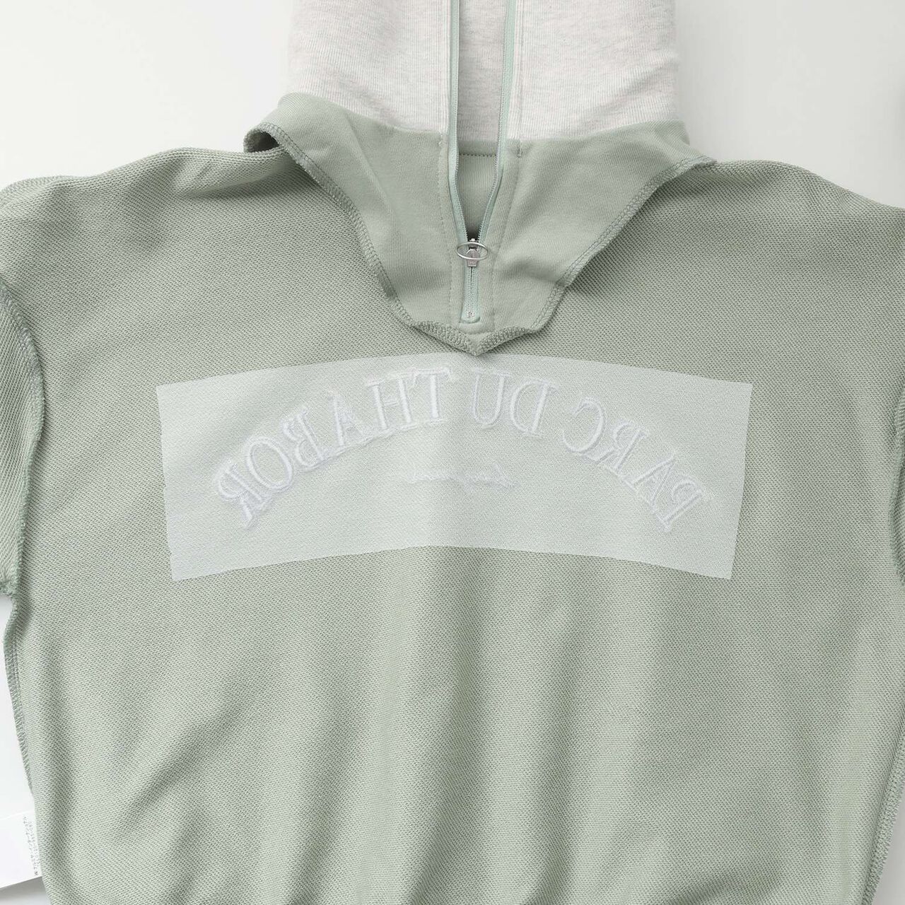 Half ZIP + Long Sleeve T-Shirt Set,Smoke white, large image number 6