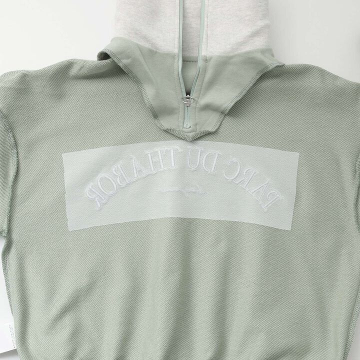 Half ZIP + Long Sleeve T-Shirt Set,Smoke white, medium image number 6