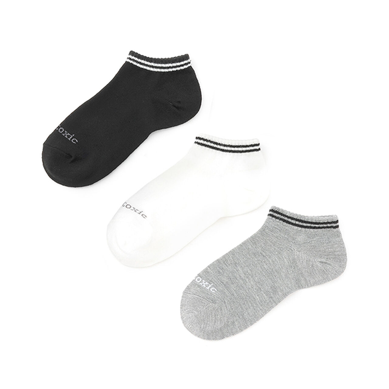 [Basic] 3-Pair Set Sneaker-Length Socks,Off white, large image number 0