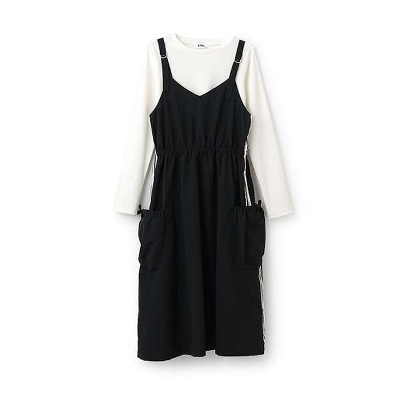 [LTXC] Line Jumper Skirt Inner Wear Set,Black, large image number 7