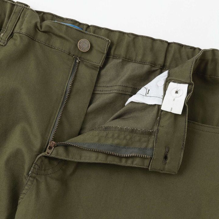 Cotton-Poly Stretch Twill Slim Pants,Khaki, medium image number 4