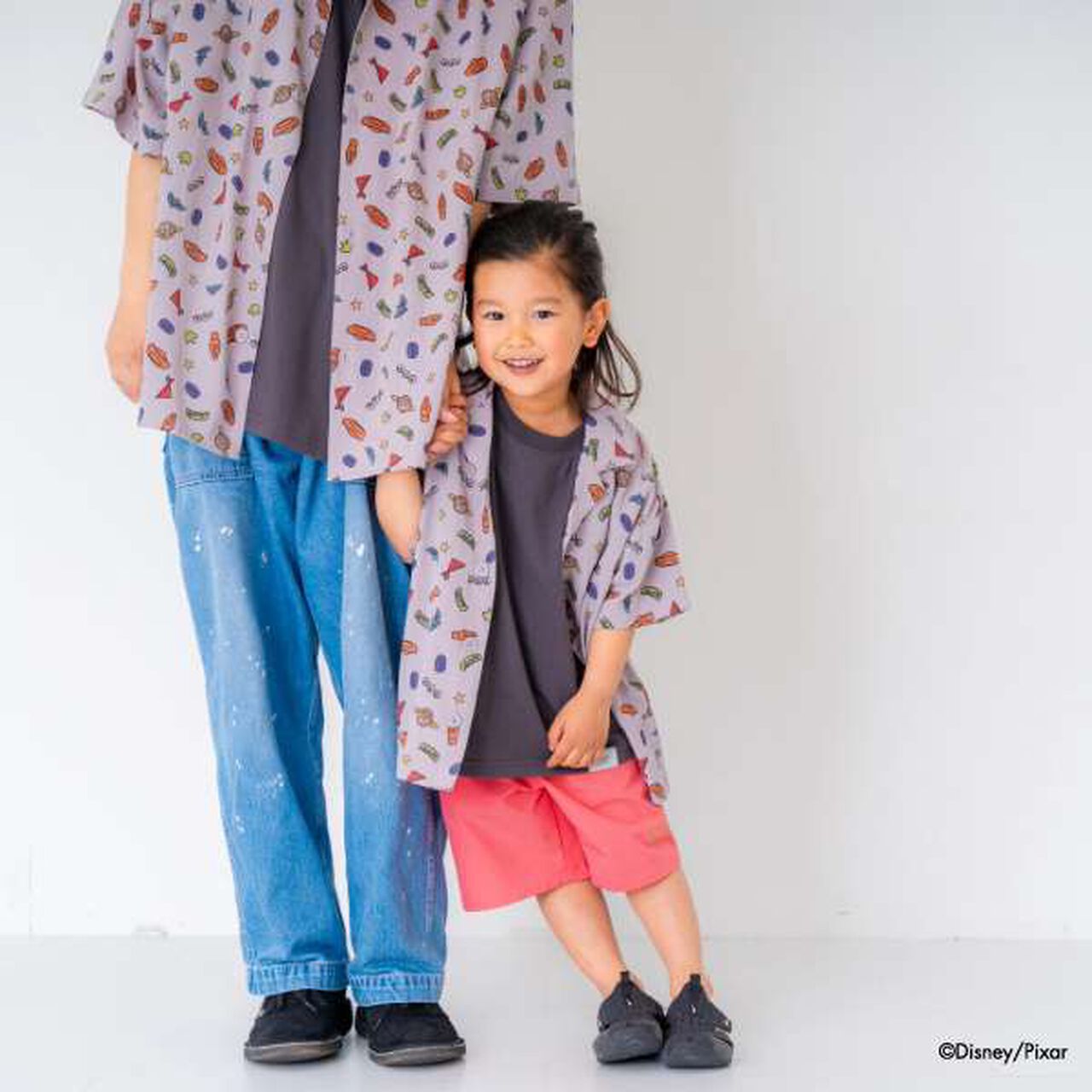 [Matching with Dad Outfit] Disney Kids Toy Story Pattern Shirt,Light gray, large image number 4