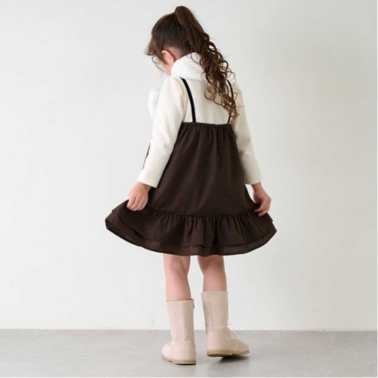 [Link] [Gingham Docking One-Piece Dress (Kids Size)],Black, large image number 4