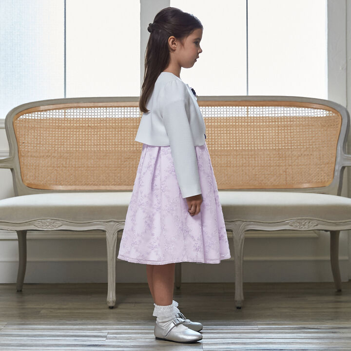 [Formal] Lace OP + No Collar JK Set,Lavender, medium image number 3