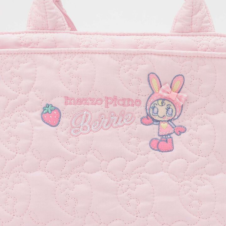 [Baby Berie-chan] Strawberry Quilted 2WAY Tote Bag,Light pink, medium image number 11