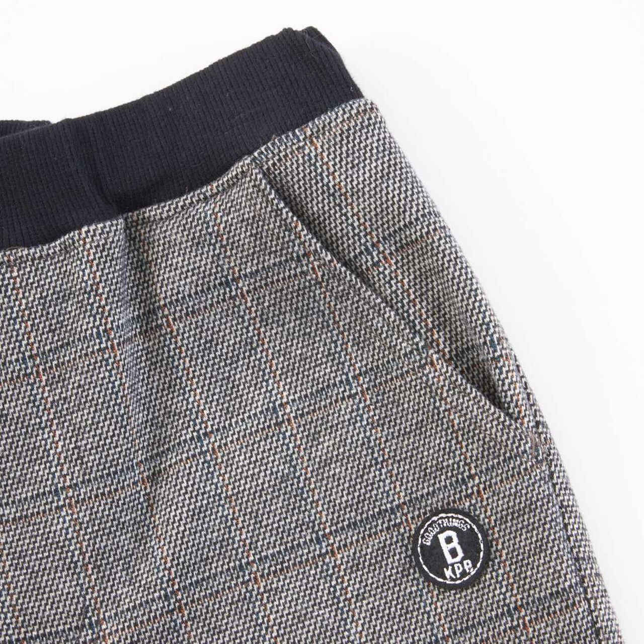 KP Boy Glen Check Jacquard Pants [90-140],Brown, large image number 9