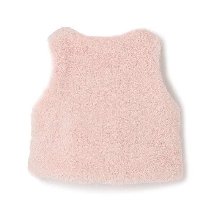 [Antibacterial Deodorizing] Boa Vest,Beige, medium image number 3