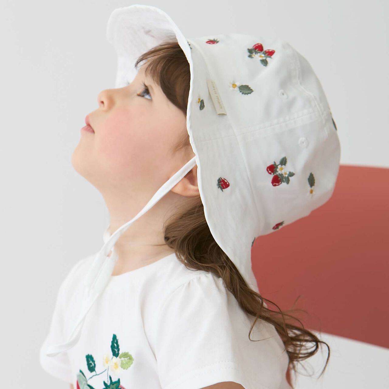 [Heat-Resistant] Embroidered Bucket Hat,Light pink, large image number 1