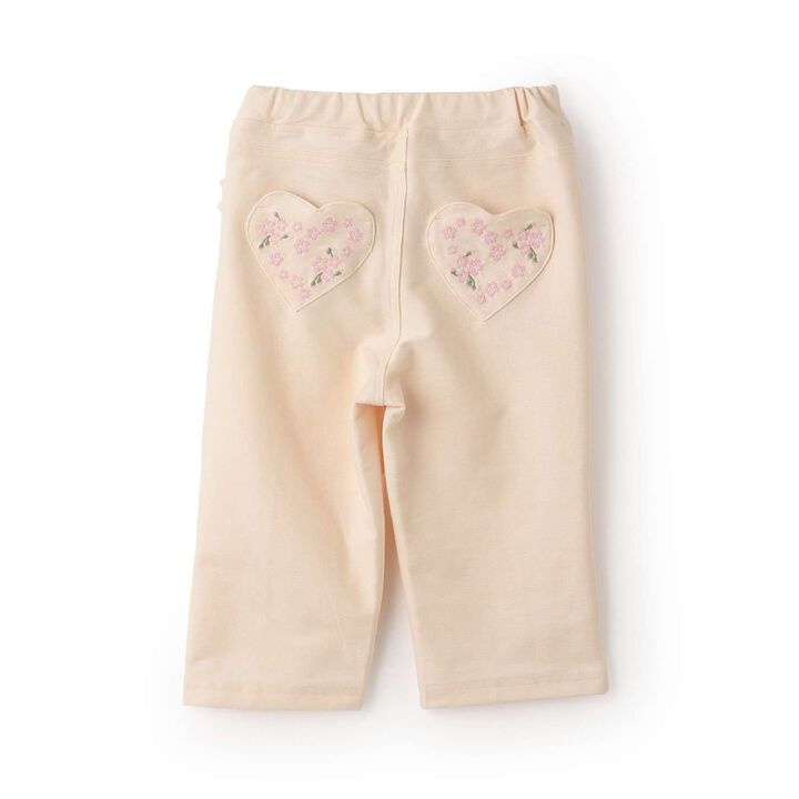 Cherry Blossom Embroidered Denim Pants,Blue, medium image number 1