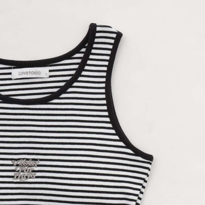 Ribbed Tank Top with Cup,Black, medium image number 12