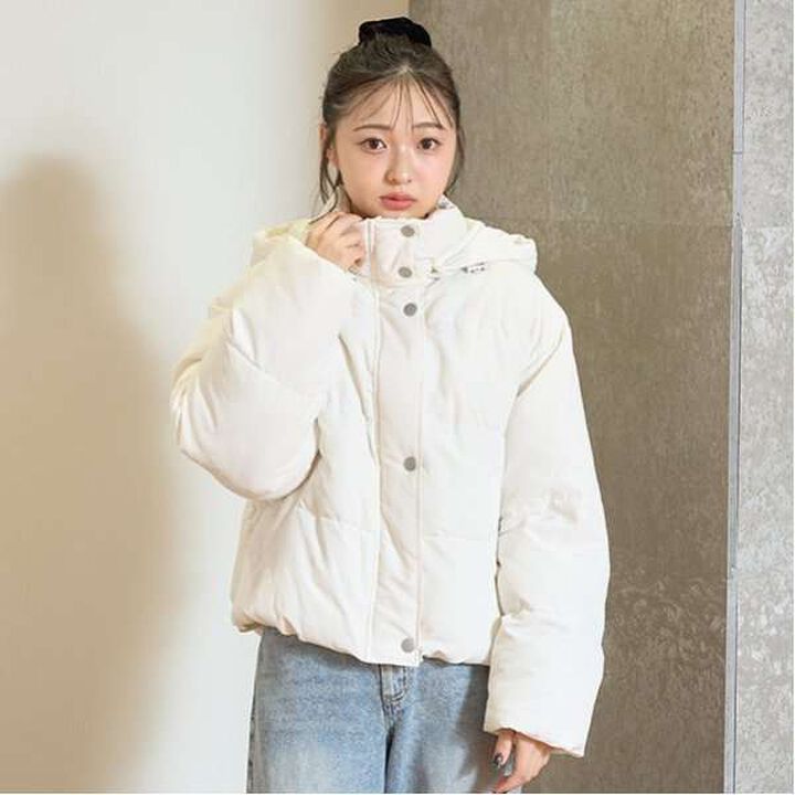 Puffy Short Jacket,Black, medium image number 1