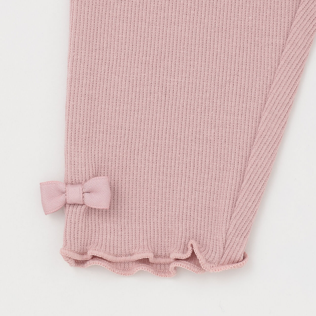 [Affordable] Hem Ribbon Leggings,Off white, large image number 5