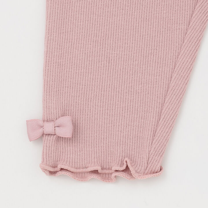 [Affordable] Hem Ribbon Leggings,Off white, medium image number 5