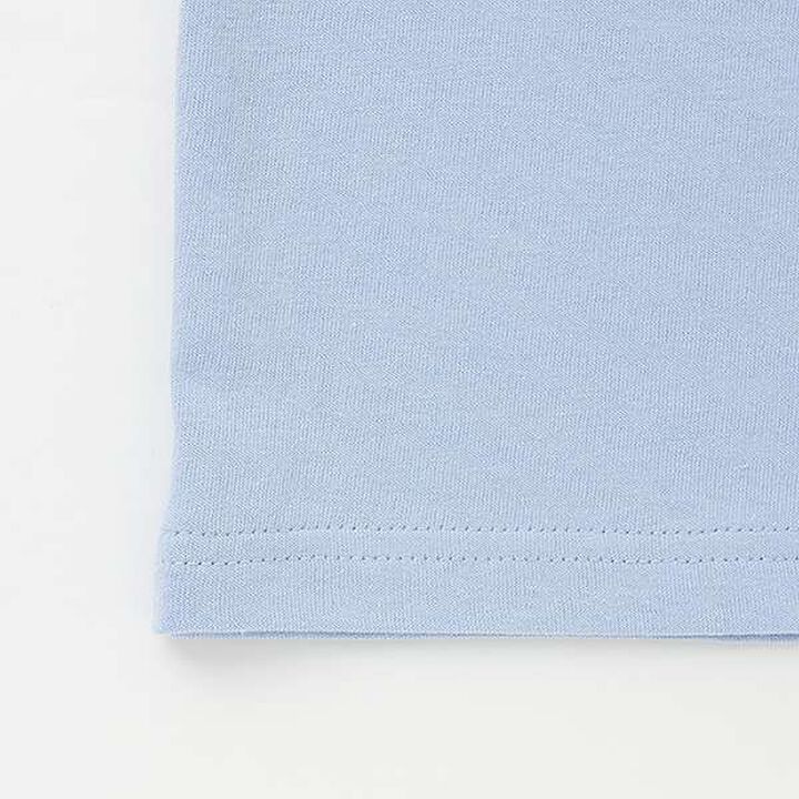 Front Character Embroidery T-Shirt,Sax blue, medium image number 20