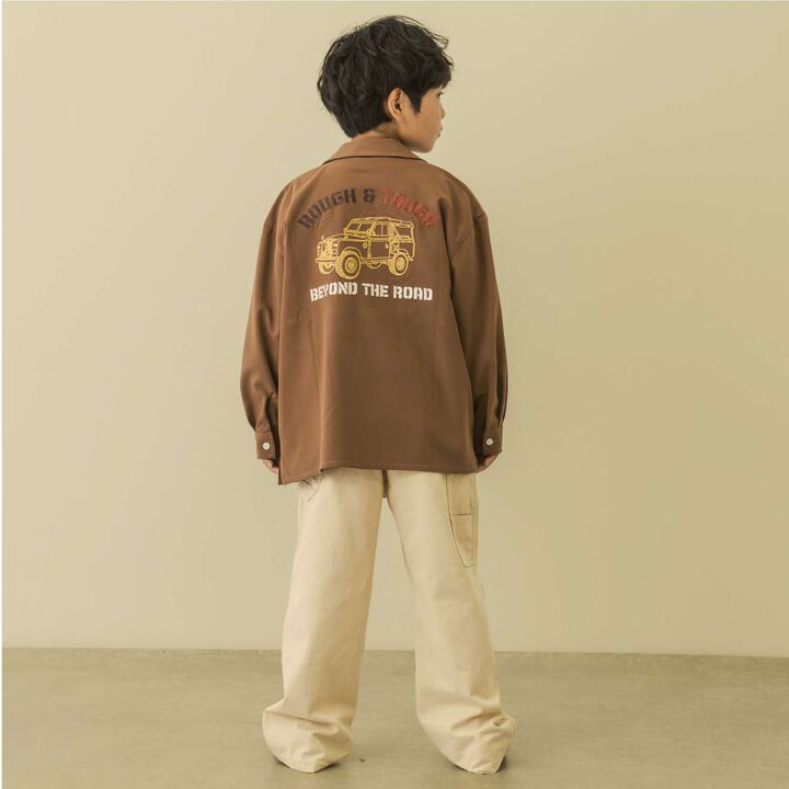 [Parent-Child Matching] Assorted Souvenir Embroidered Long-Sleeve Shirt,Charcoal gray, medium image number 12