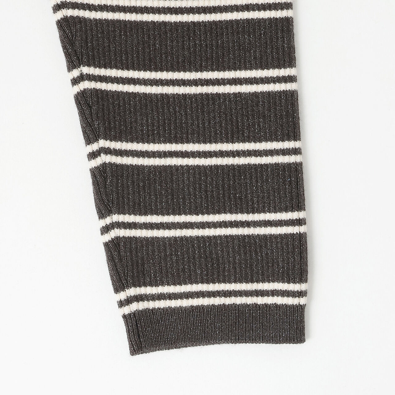 [Washable] Multi-Stripe Knit Leggings,Charcoal gray, large image number 3