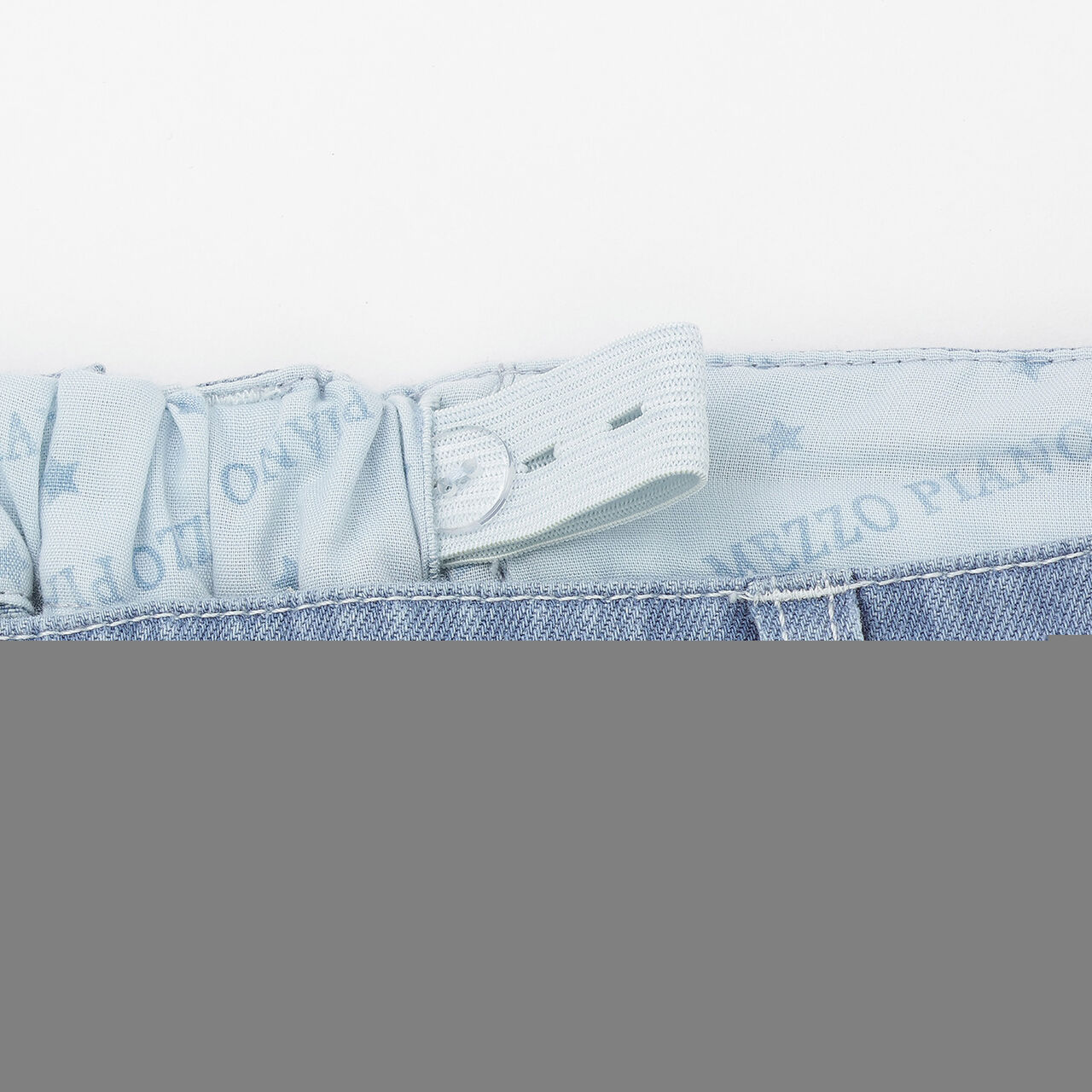Sparkling Denim Wide Pants with Glow-in-the-Dark Charm [Cool Touch],Sax blue, large image number 9