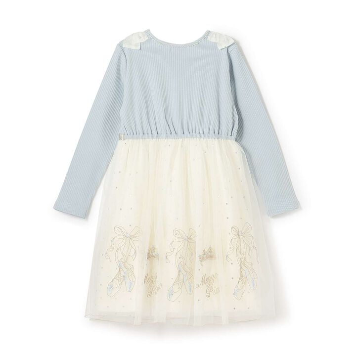 Tulle Embroidery Docking Dress,Pink, medium image number 1