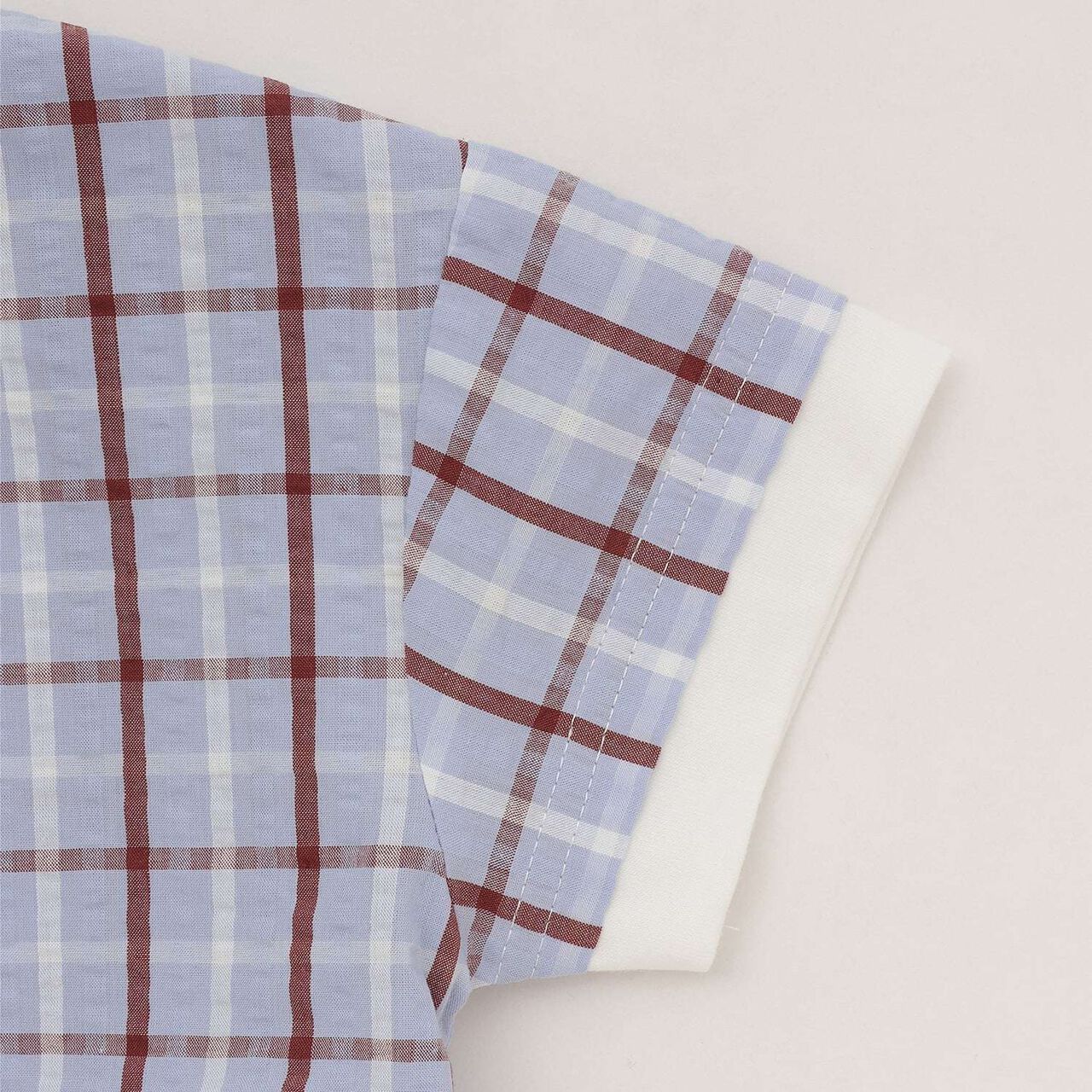 [Fujimoto Miki Collaboration] Boys Checkered Outfit Set,Pearl white, large image number 10
