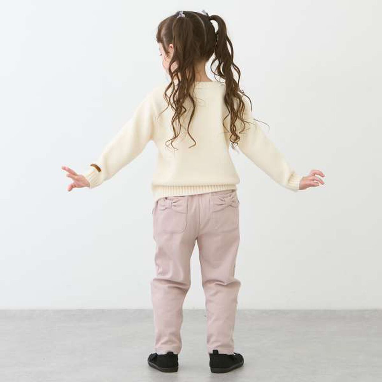 [Smile Series] Brushed-Lining Pants (Kids Size),Light pink, large image number 12