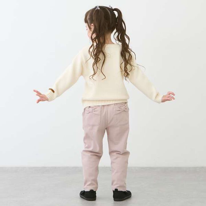 [Smile Series] Brushed-Lining Pants (Kids Size),Light pink, medium image number 12