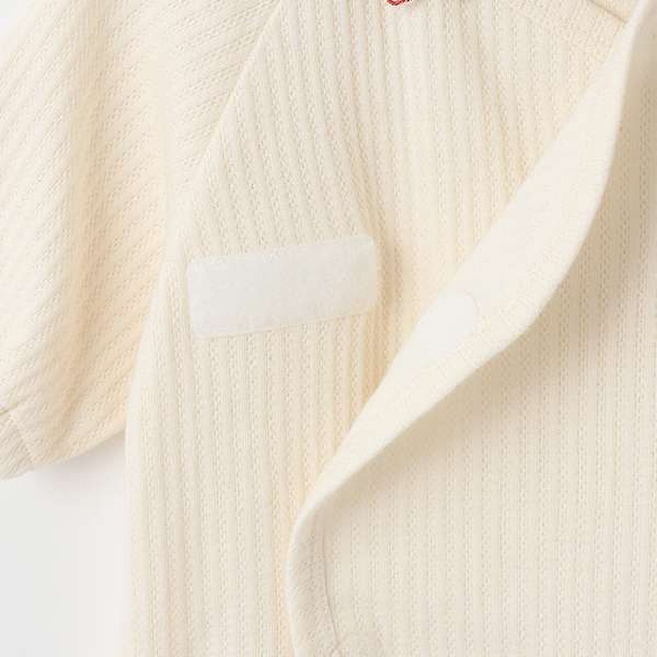 [Made in Japan] Wild Strawberry Frill Collar Newborn Wear,Pearl white, large image number 4