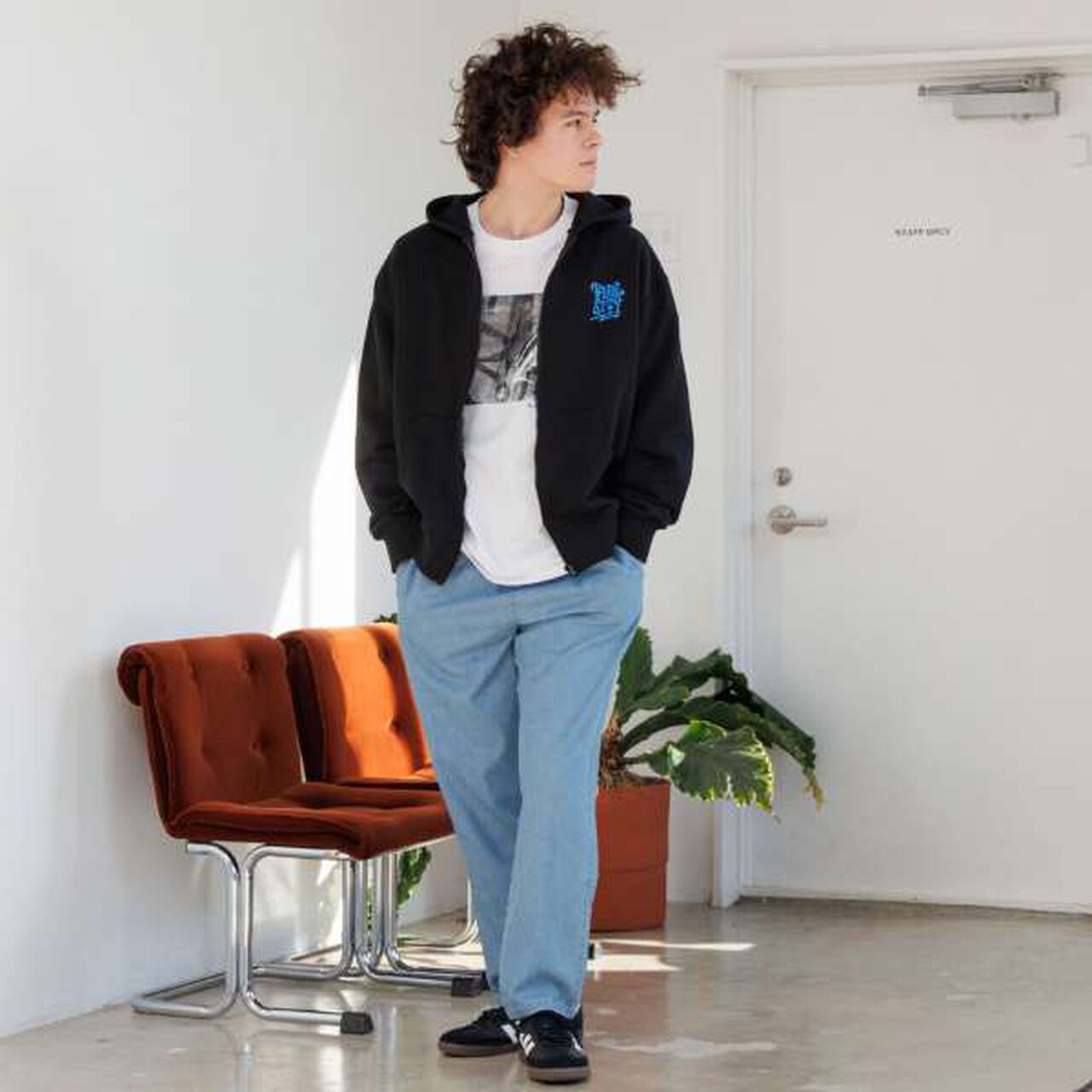 Quick-Dry Resistant to Pilling Back Print Zip-Up Big Parka,Top gray, large image number 7