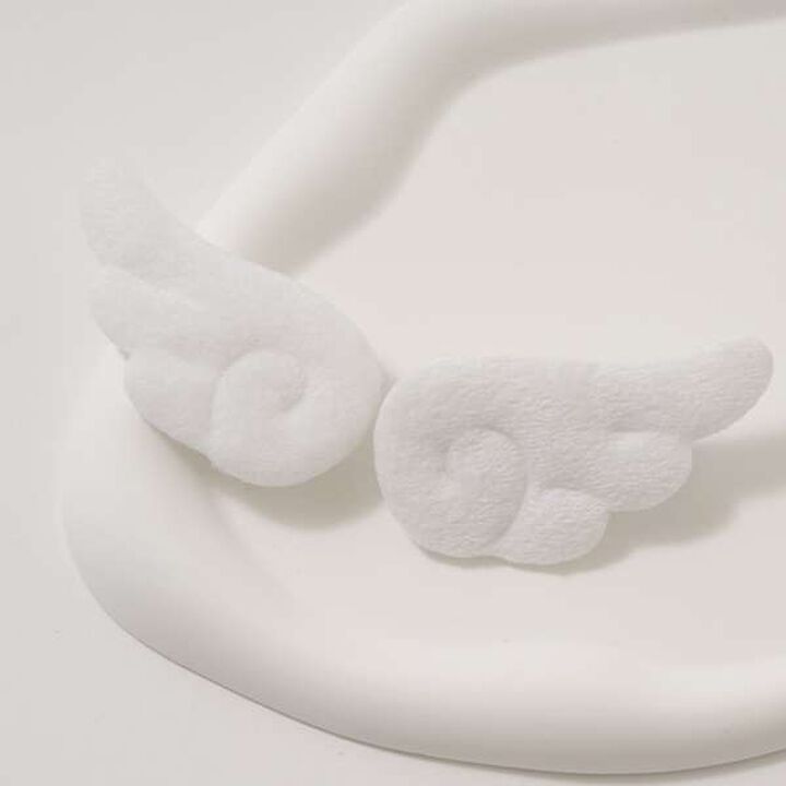 Fluffy Wing Hair Clip 2-Piece Set,Pink, medium image number 2