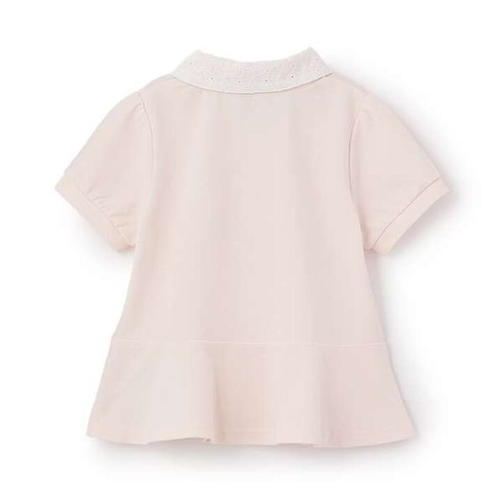 [Link] Peplum Polo Shirt,Light pink, medium image number 13