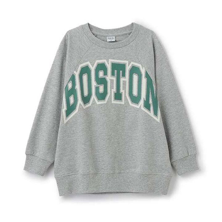 [Link] College Logo Raglan Sleeve Sweatshirt,Gray, medium image number 0