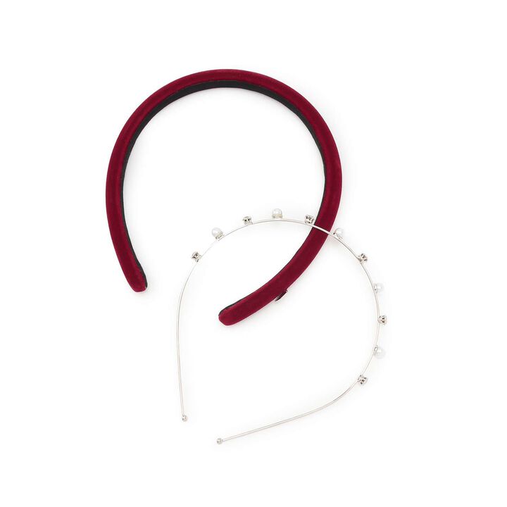 Headband Set of 2,Deep red, medium image number 0