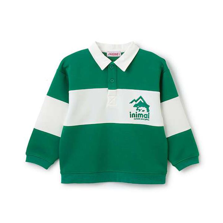 [Water-Repellent] Ponte Embroidered Rugby Shirt,Lemon yellow, medium image number 10