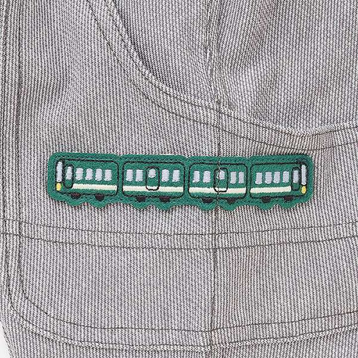 Stripe Jacquard Train Patch 7/8 Pants,Gray, medium image number 7