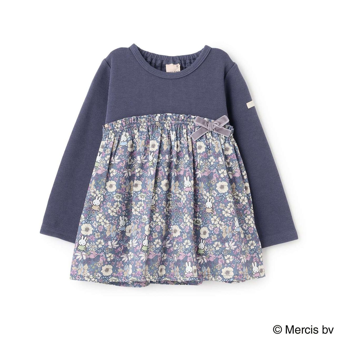 [Miffy] Floral Pattern Docking Tunic,Navy, large image number 6