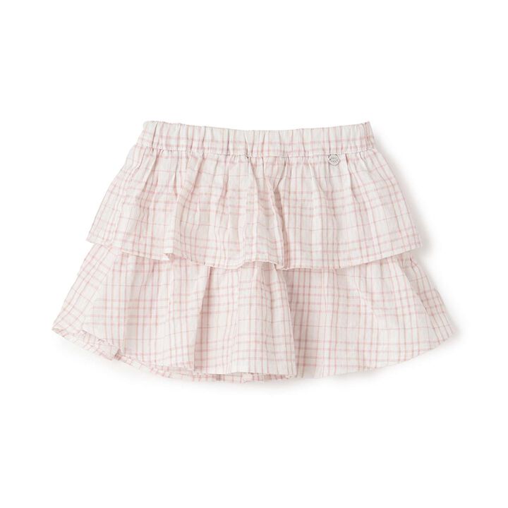 Tiered Skirt with Shorts,Light beige, medium image number 6