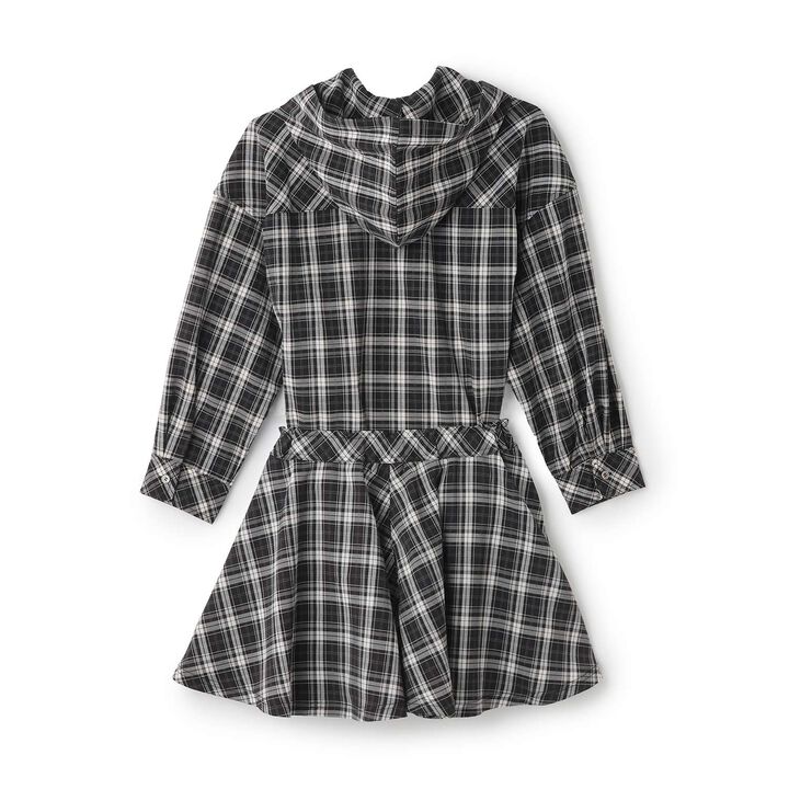 Shirt Parka & Skirt Outfit Set,Black, medium image number 1