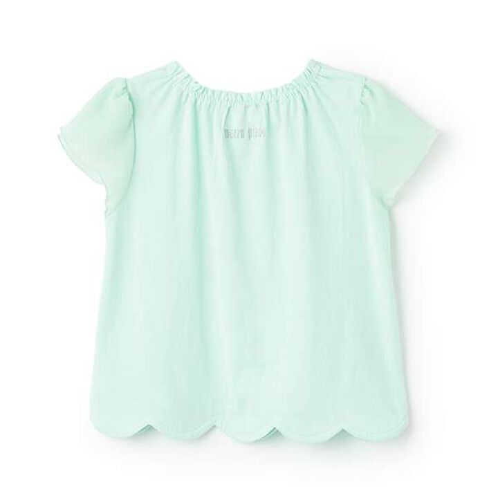 [Disney Ariel] Scalloped Hem T-Shirt,Mint, medium image number 1