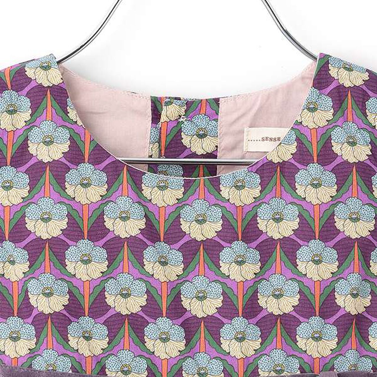 Chevron Jumper Skirt,Blue, large image number 2