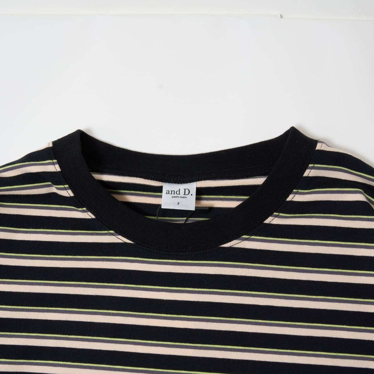 [Matching with Dad Outfit] Assorted Stripe Wide Long Sleeve T-Shirt,Black, large image number 8