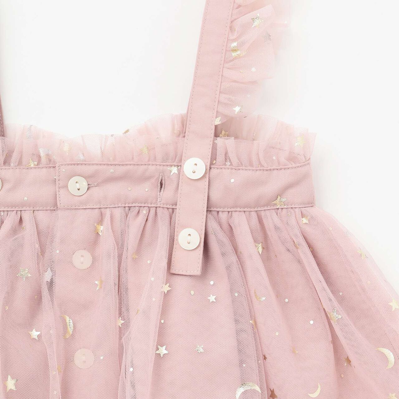 Star Tulle One-Piece Dress Suit,Pearl white, large image number 6