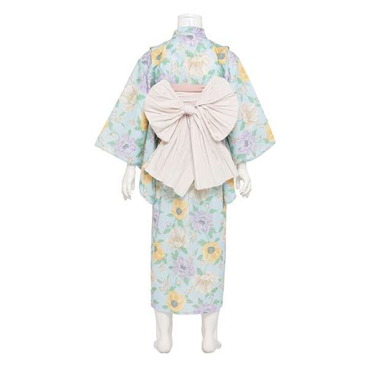 Large Floral Pattern 2 WAY Yukata,Cream, medium image number 6