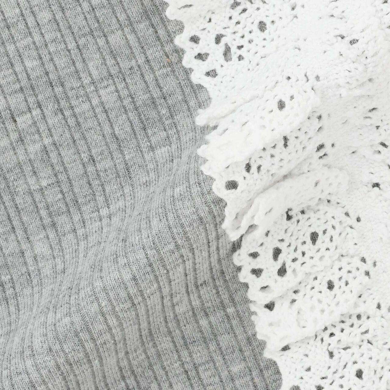 Parent-Child Matching Lace Frill Ribbed Long-Sleeve T-Shirt,Black, large image number 12