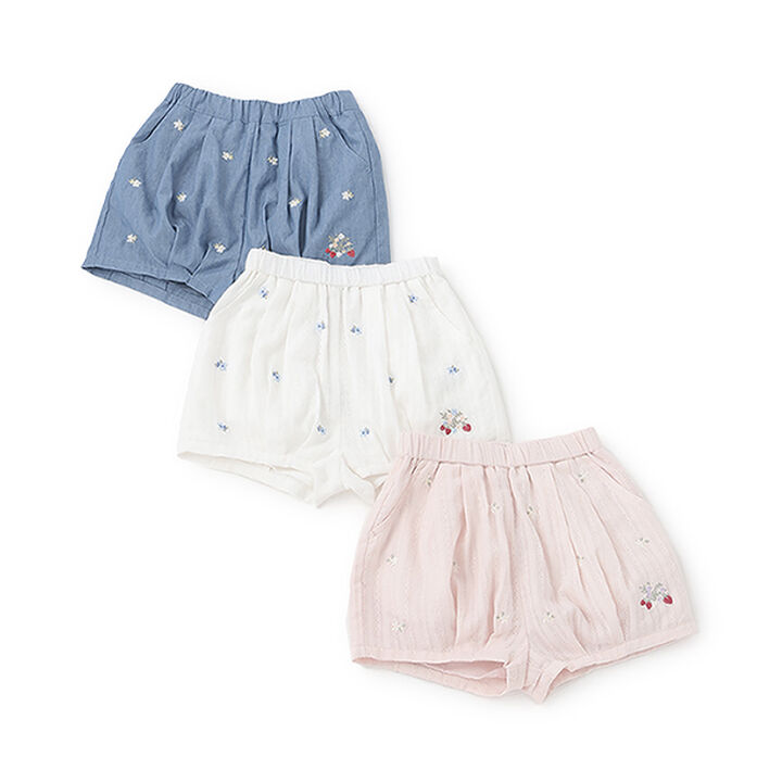 Strawberry Embroidery Balloon Pants,Ivory, medium image number 3