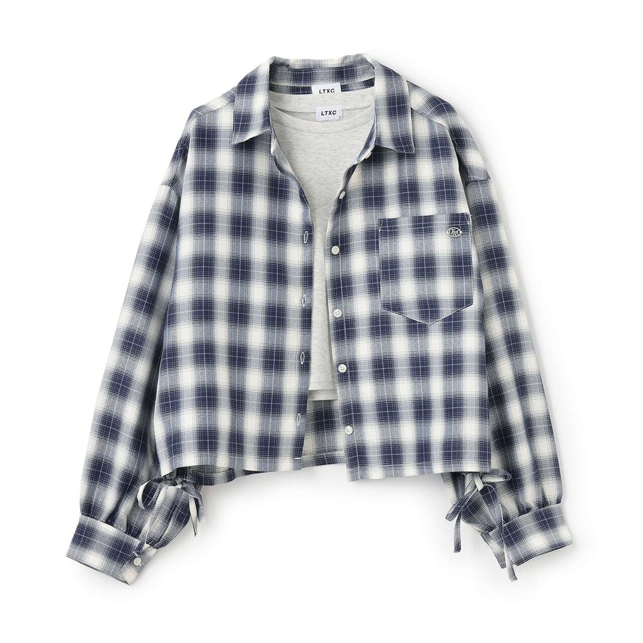 Checkered Shirt with Inner Lining,Black, large image number 8