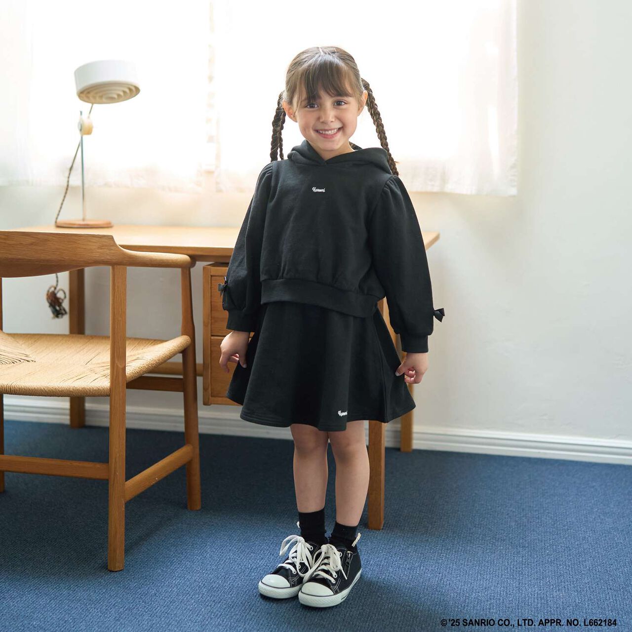 Sanrio Characters Goodbye Pills Fleece Transformation Parka & Flare Skirt Set,Off white, large image number 24