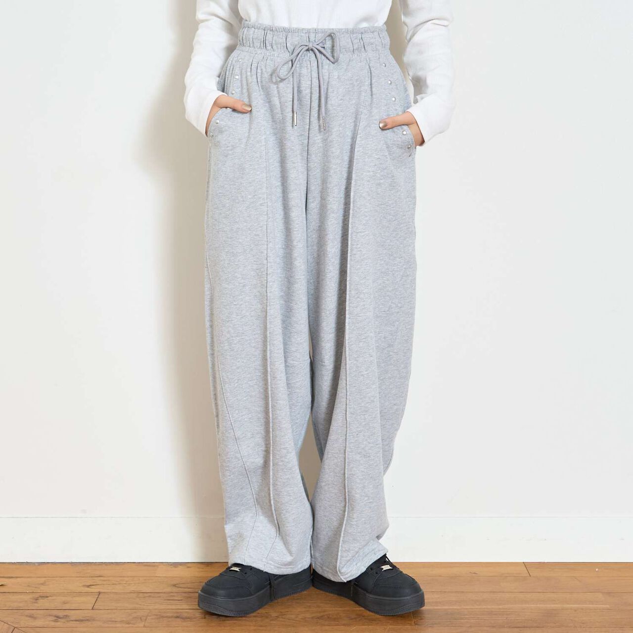 [LTXC/C100%/Set Available] Sweatpants,Sax blue, large image number 3