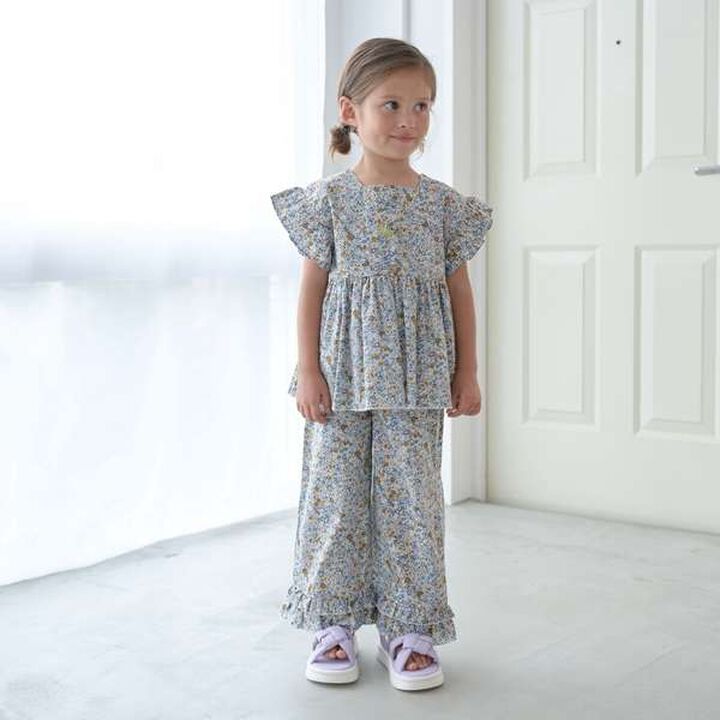 Peplum Blouse & Hem Frill Pants Outfit Set,Mocha tea, medium image number 23