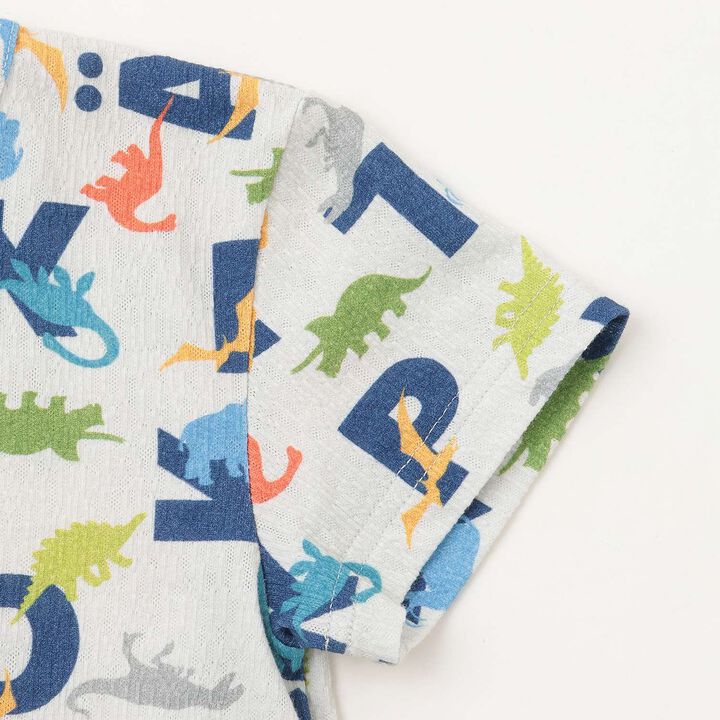 All-Over Pattern Short-Sleeve Loungewear,Sax blue, medium image number 4