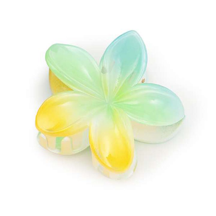 Plumeria Hair Clip,Light green, medium image number 1