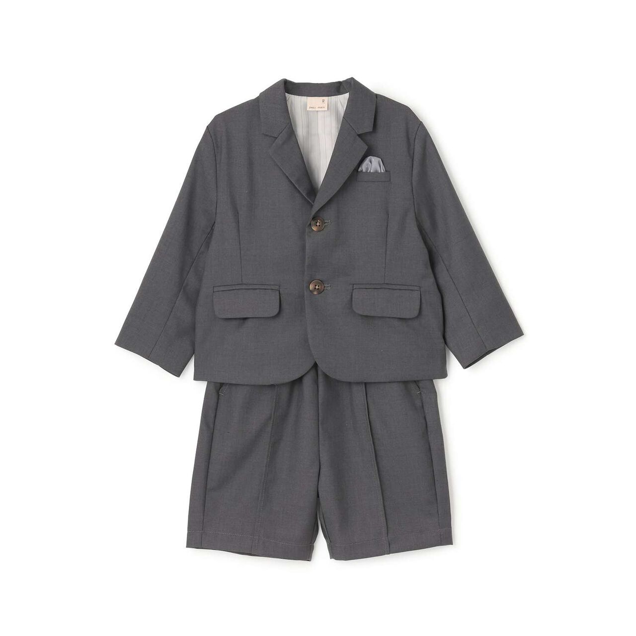 Semi-Formal JK + Half Pants Set,Charcoal gray, large image number 3